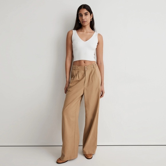 Madewell Pants - Madewell - The Harlow Wide-Leg Pant - Seed Khaki